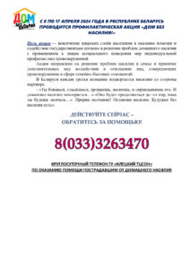 Профилактическая акция «ДОМ БЕЗ НАСИЛИЯ!»